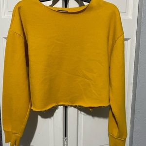 Mustard yellow cropped sweater